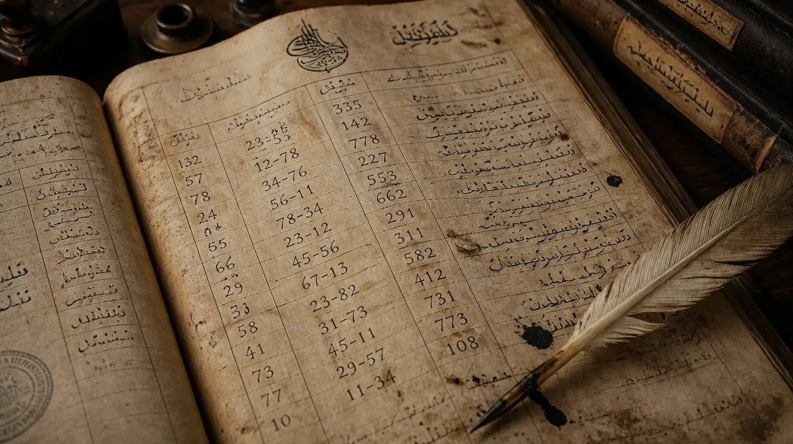 A close-up of a handwritten Ottoman cipher register page with code groupings