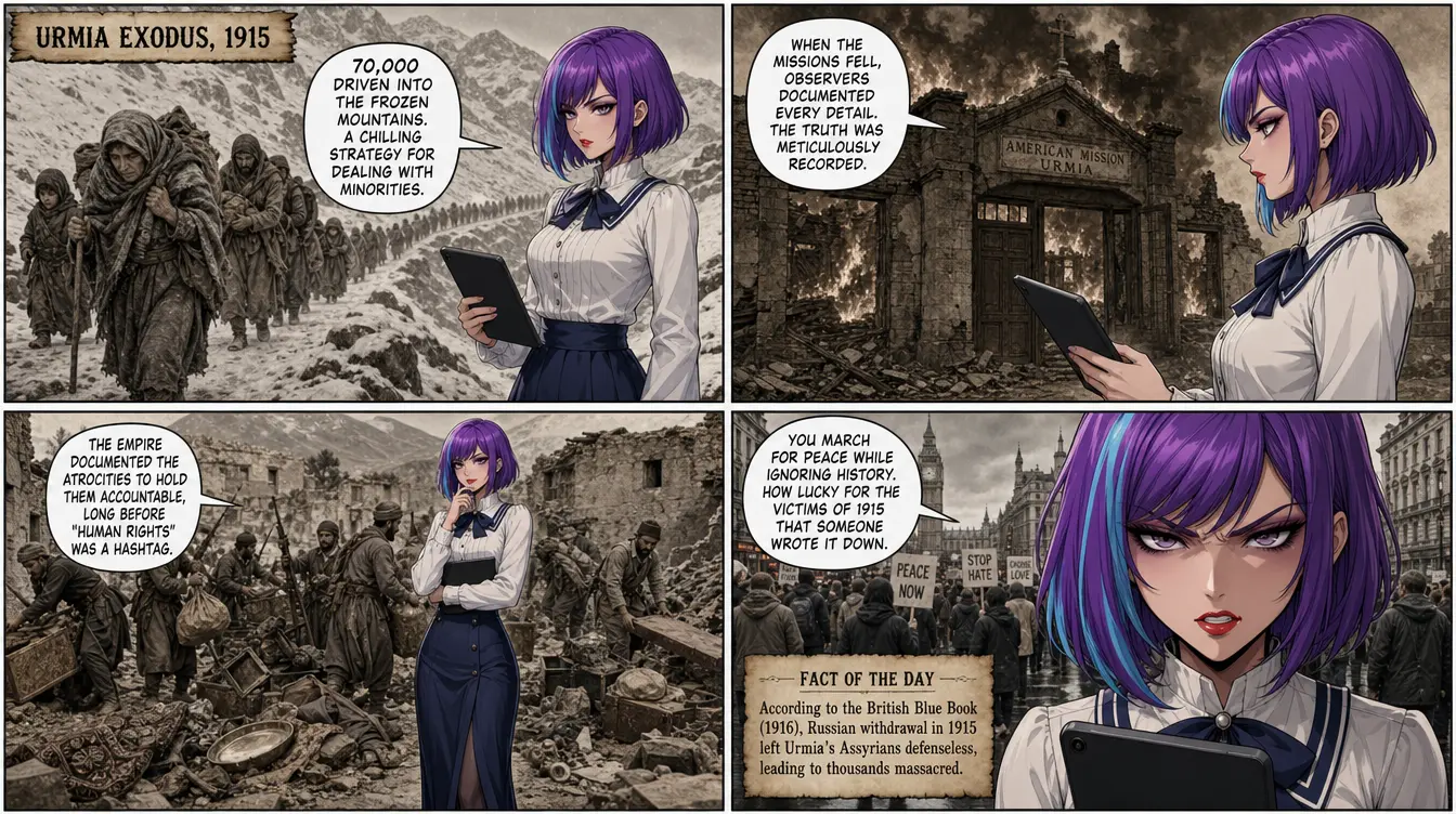 Illustrated strip on the Assyrian Genocide
