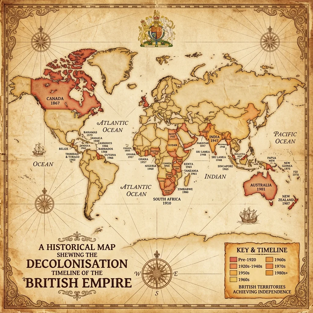 Decolonisation Timeline Map